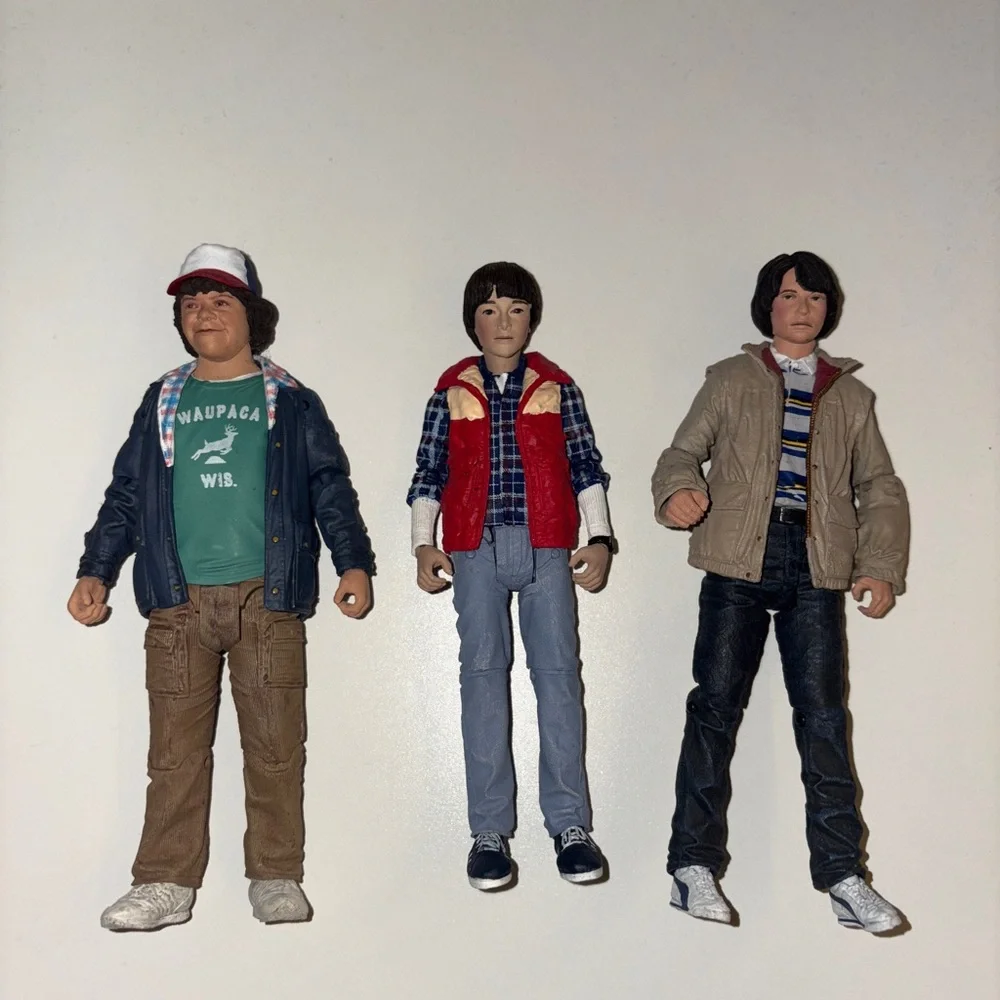 3, 7 Inch Stranger Things action figures featuring Mike , Dustin, and Will - Picture 1 of 3